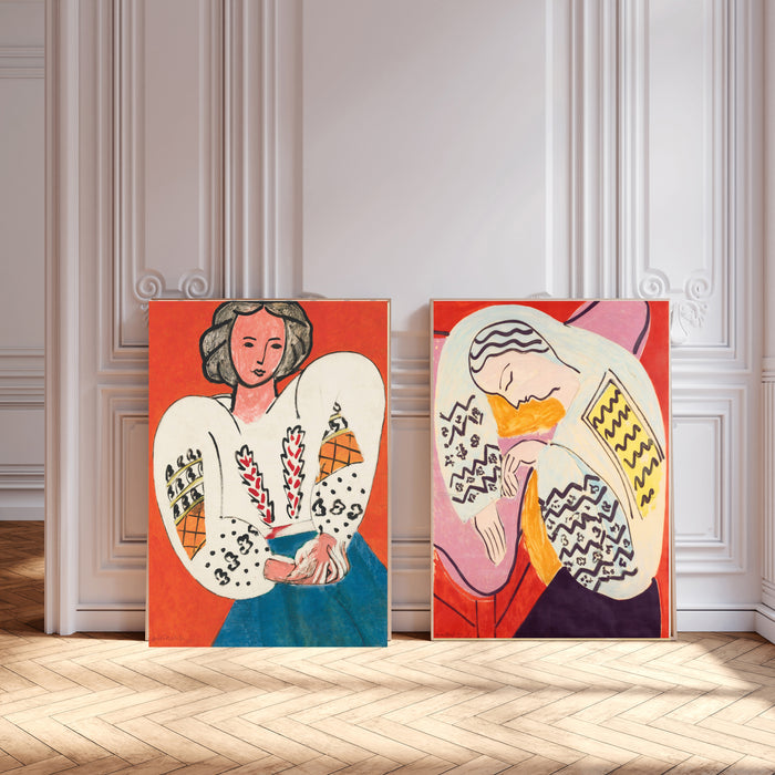 Henri Matisse Set Of Two Art Female Portraits Art Prints