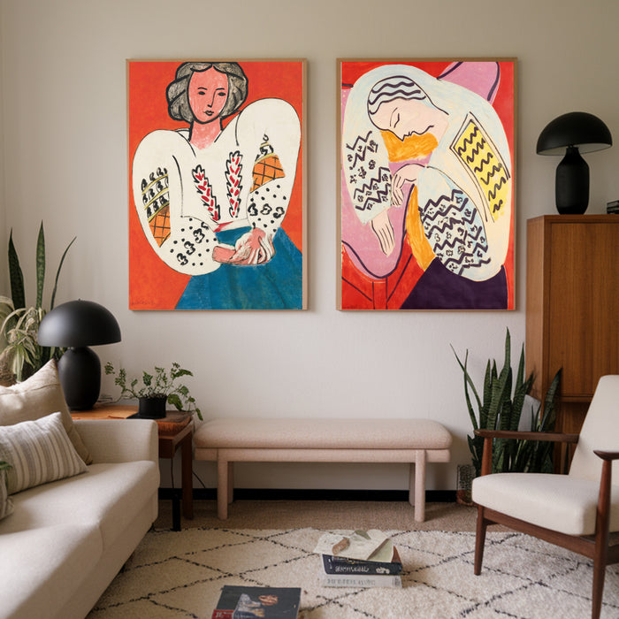 Henri Matisse Set Of Two Art Female Portraits Art Prints