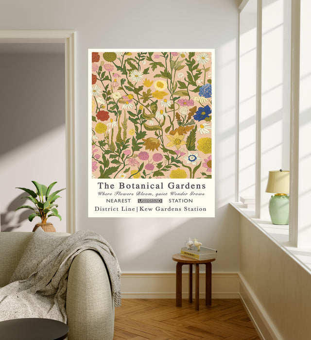 Botanical Yellow Garden Floral Art Print