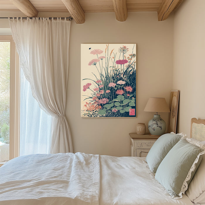 Japanese Meadow Floral Art Print
