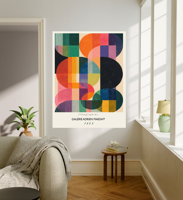 Mid Century Sun Celestial Art Print