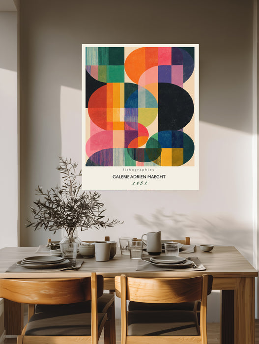 Mid Century Sun Celestial Art Print