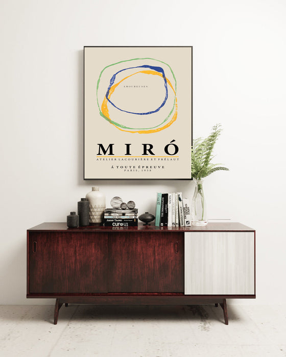 Joan Miro Circle Exhibition Art Print