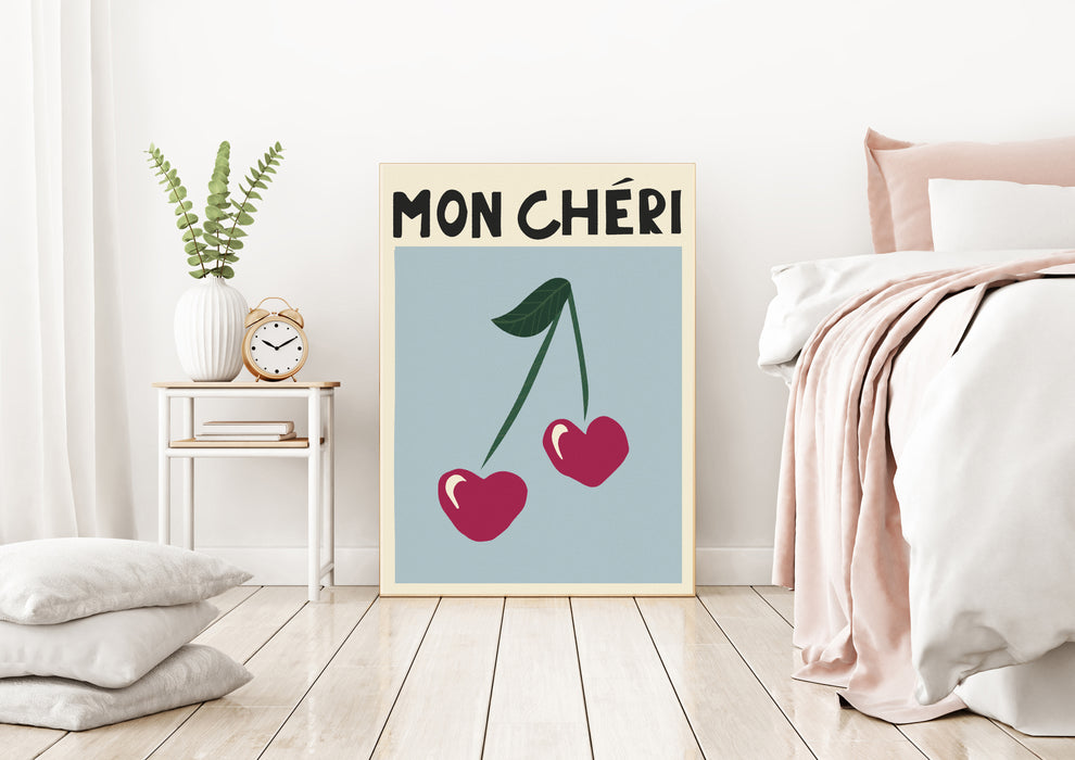 Mon Cheri Typography Art Print