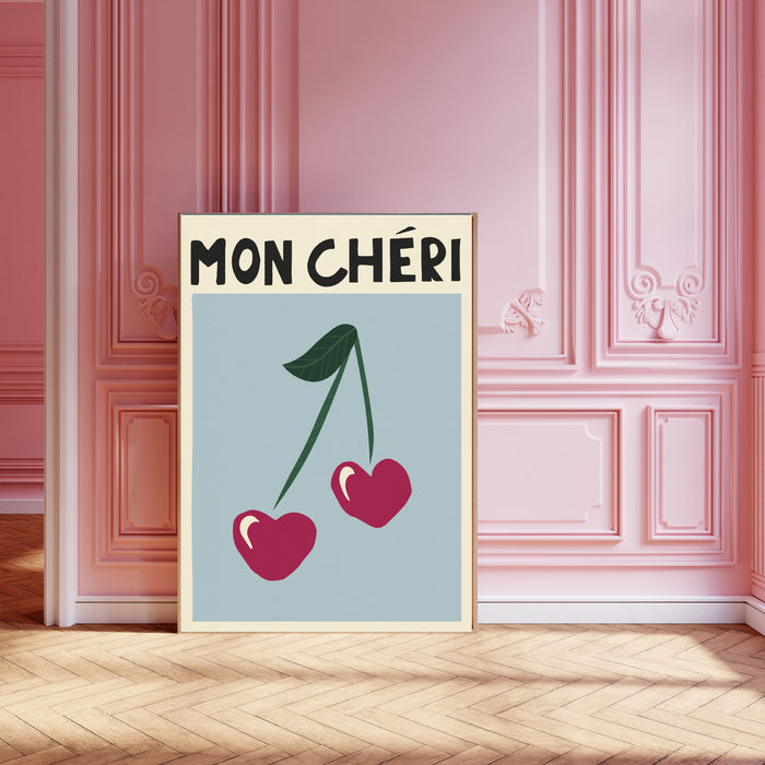 Mon Cheri Typography Art Print