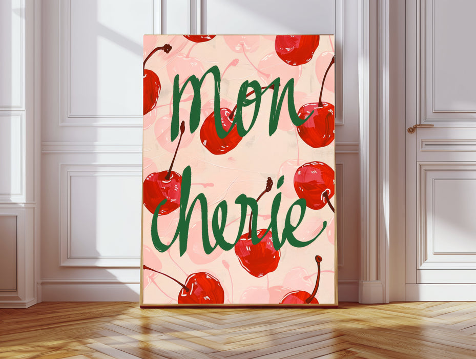Mon Cheri Typography Art Print