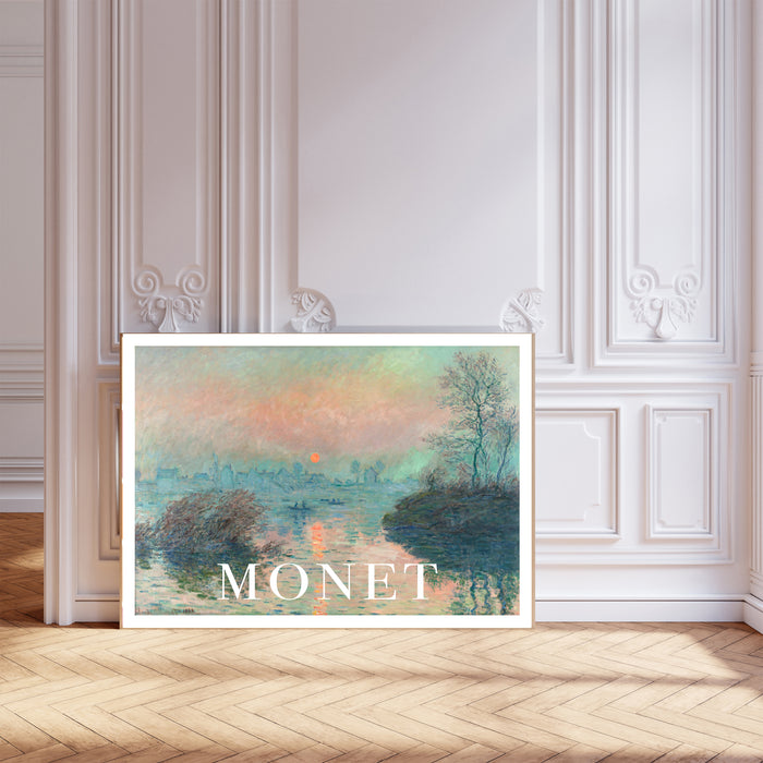 Claude Monet Sunset Painting Landscape Art Print
