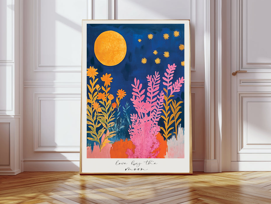 Live by the Moon, Sun Set Of Two Art Prints