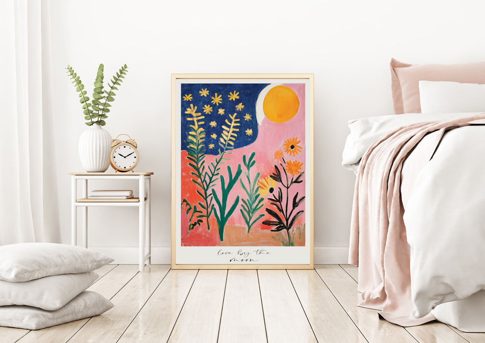 Live By The Moon Landscape Celestial Art Print