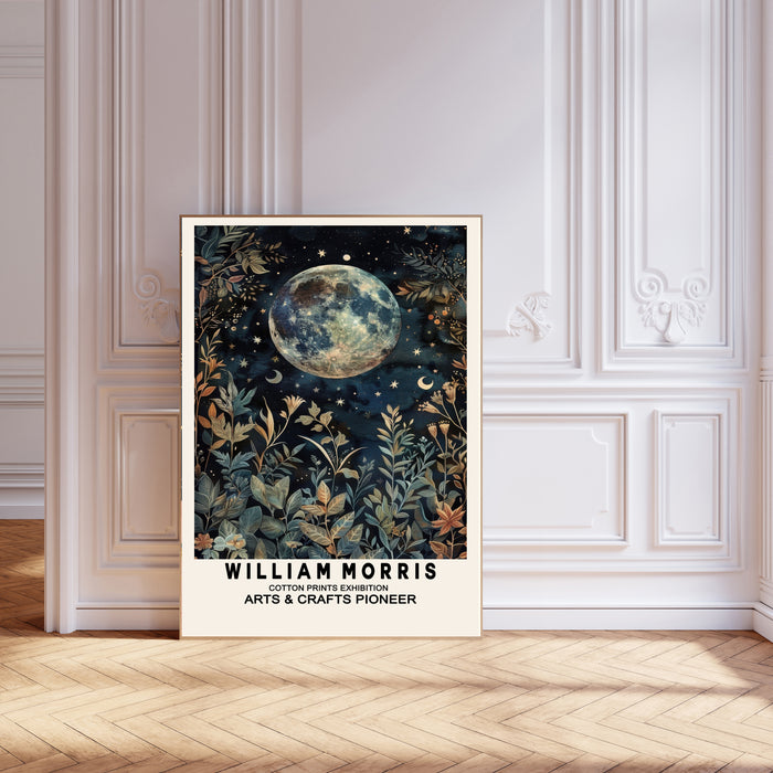 William Morris Inspired Forest Moon Art Print