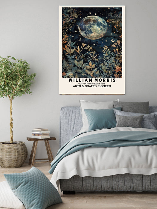 William Morris Inspired Forest Moon Art Print