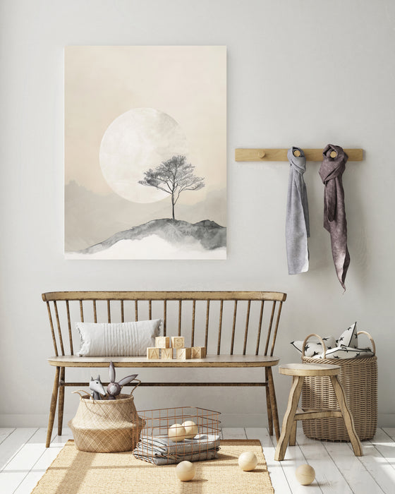 Japanese Moon Landscape Art Print