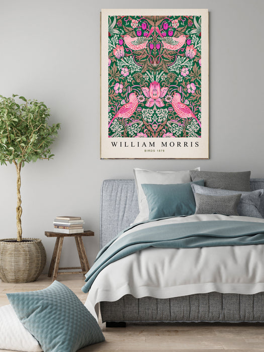 William Morris Pink Birds Art Print