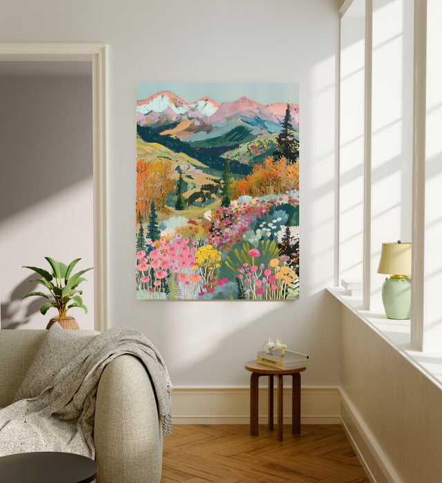 Japanese Mountain Landscape Art Print