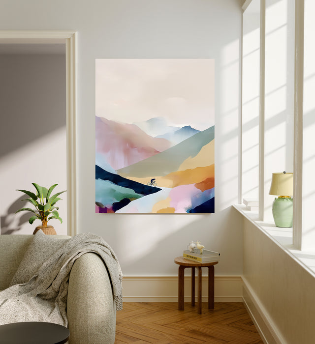 Trail Cycling Landscape Art Print