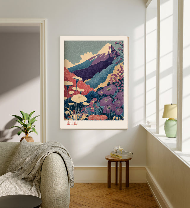 Japanese Landscape Mountain  Art Print