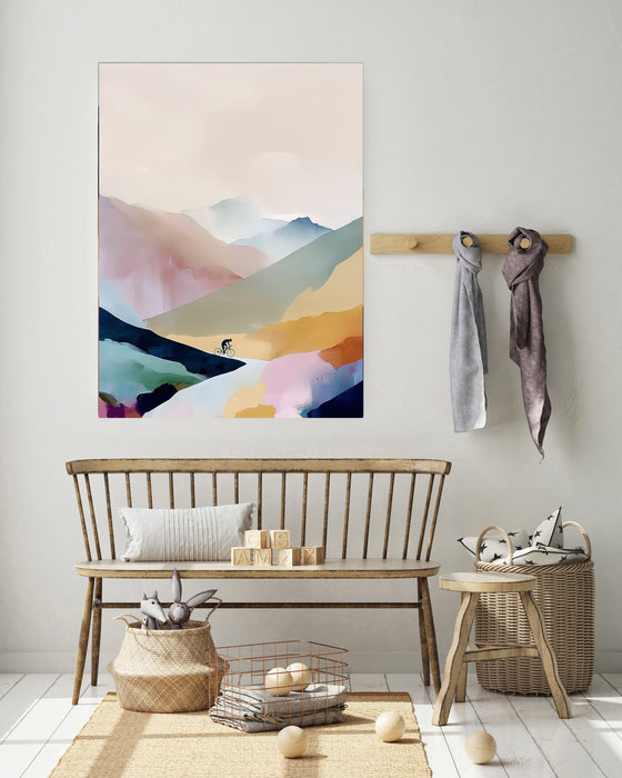 Trail Cycling Landscape Art Print
