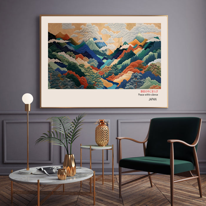 Japanese Landscape Mountain Art Print