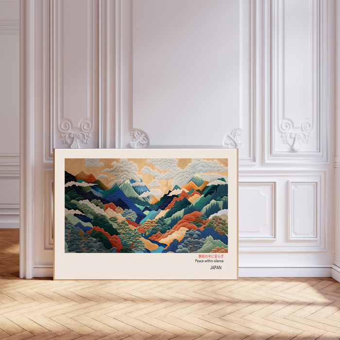 Japanese Landscape Mountain Art Print