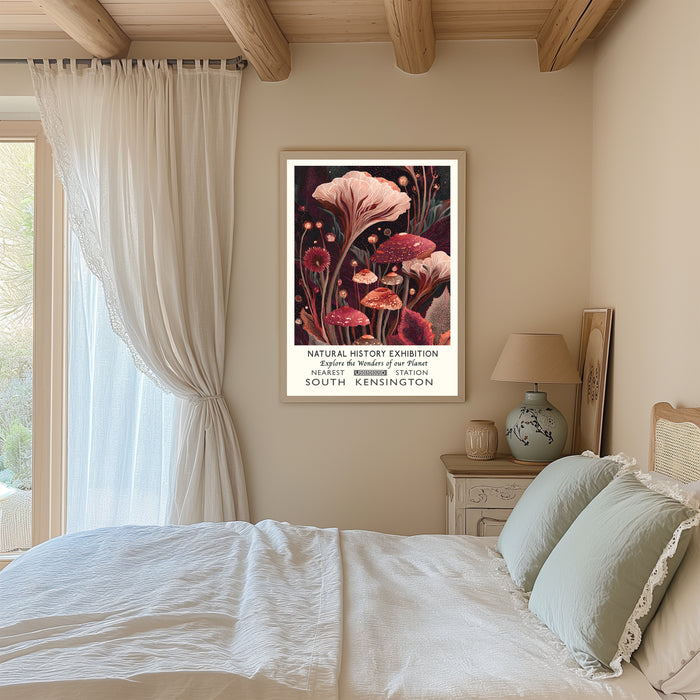 Natural History Exhibition Mushroom Art Print