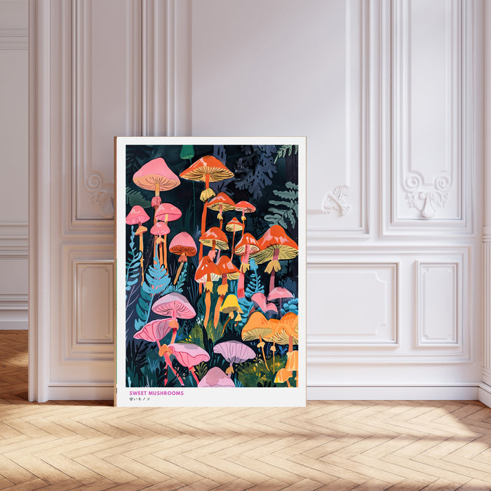 Japanese Sweet Mushroom Art Print