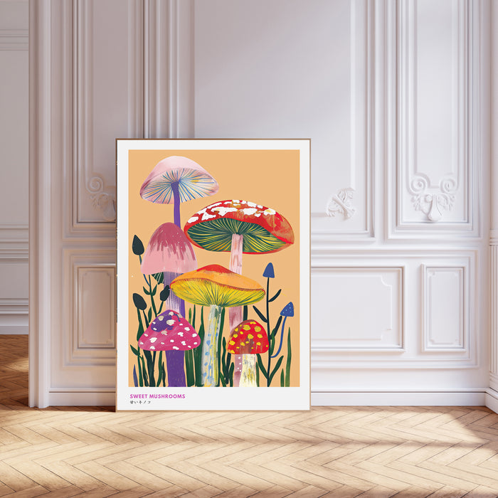 Japanese Sweet Mushroom Art Print