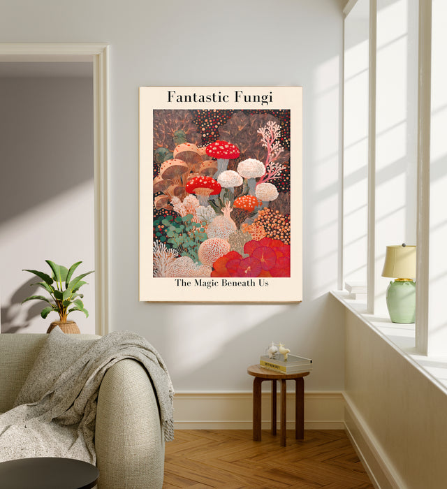 Japanese Fungai Mushroom Art Print