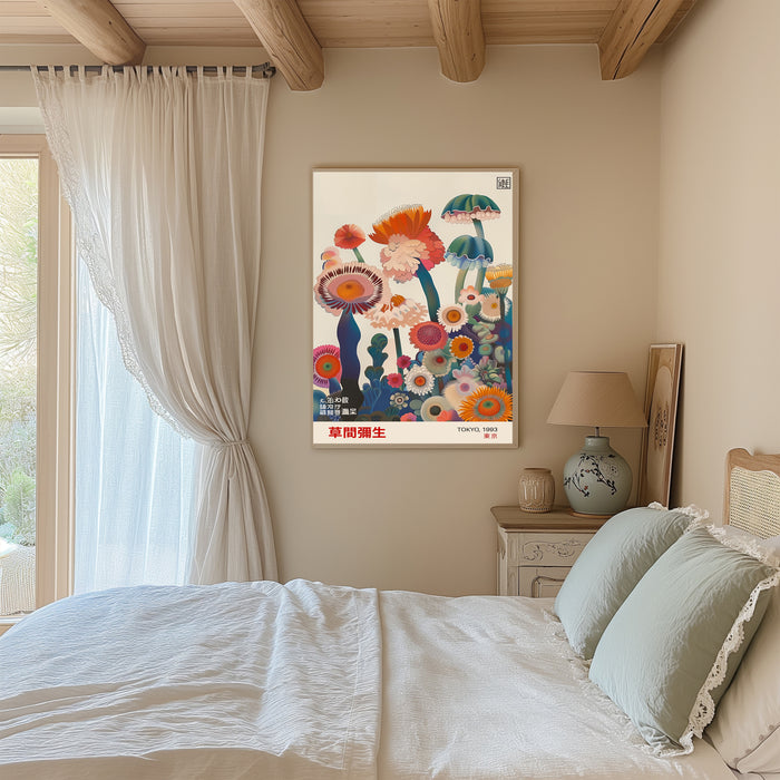 Japanese Yayoi Kusuma Inspired Mushrooms Art Print