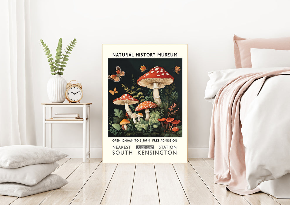 Natural History Mushroom Museum Art Print