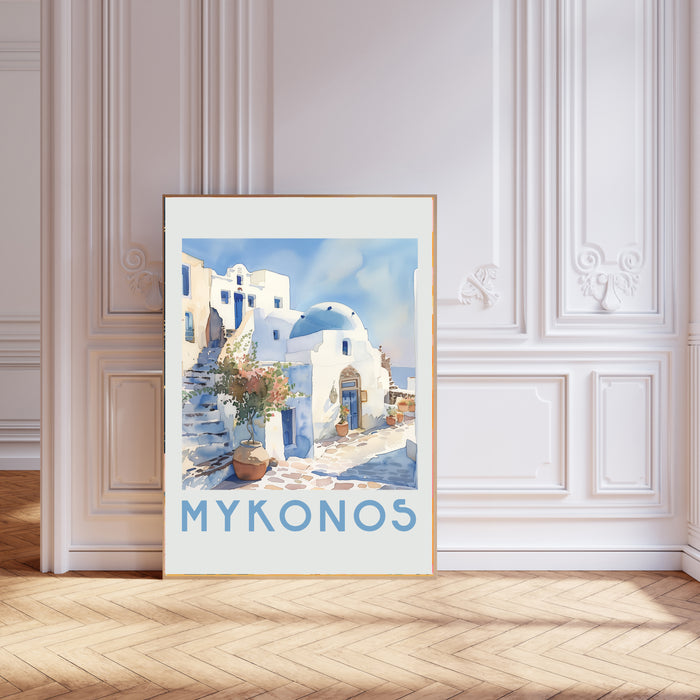 Mykonas Travel Art Print