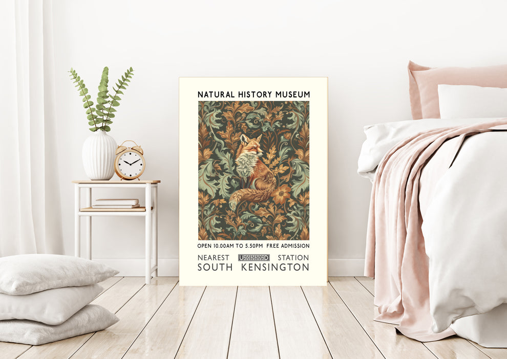 Natural History Fox Museum Art Print