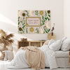Blush pink moon and sun wildflower nursery wall art with gold-framed Night Night Love You quote