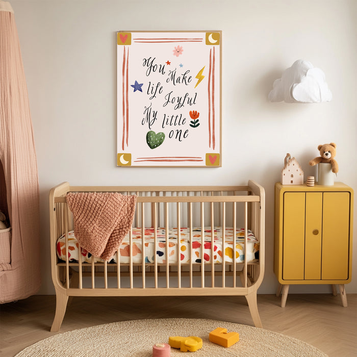 You Make My Life Joyful Quote Nursery Art Print