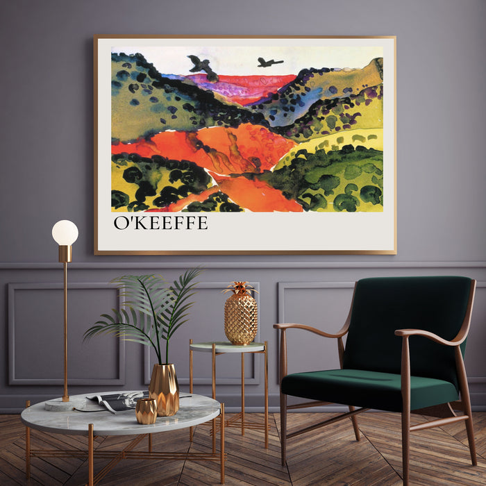 Georgia O'Keeffe Hills Landscape Art Print