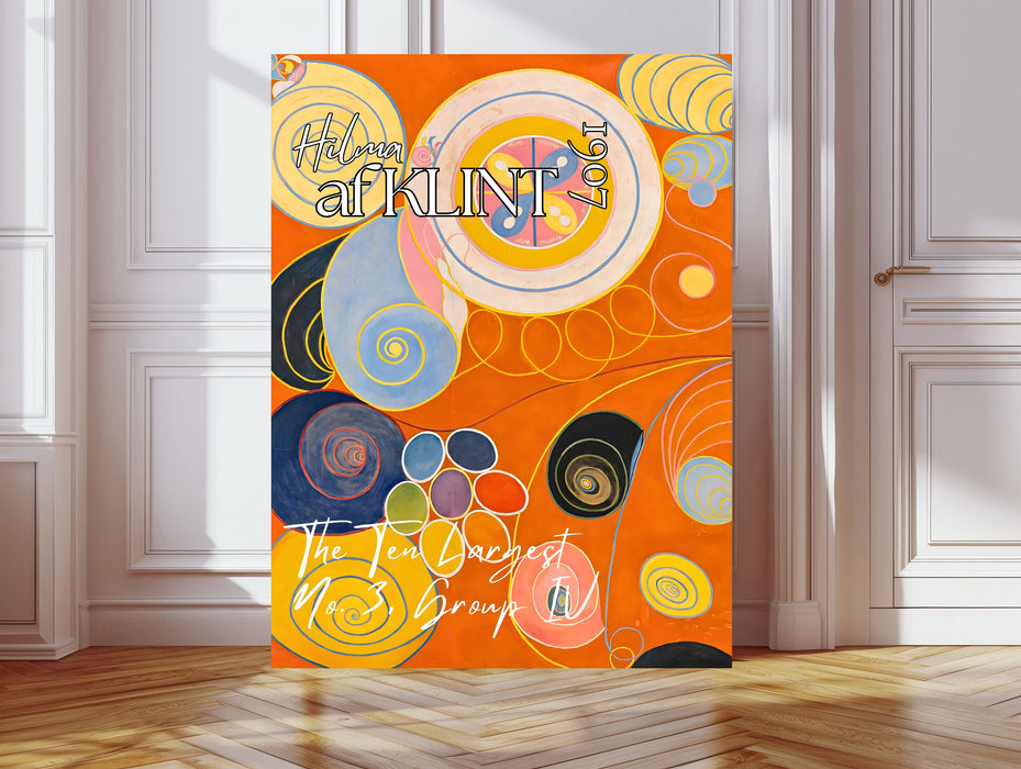 Hilma af Klint The Ten Largest No. 3 Youth Print | Orange Abstract Exhibition Poster | Group IV Wall Art