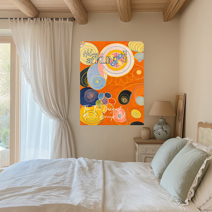 Hilma af Klint The Ten Largest No. 3 Youth Print | Orange Abstract Exhibition Poster | Group IV Wall Art