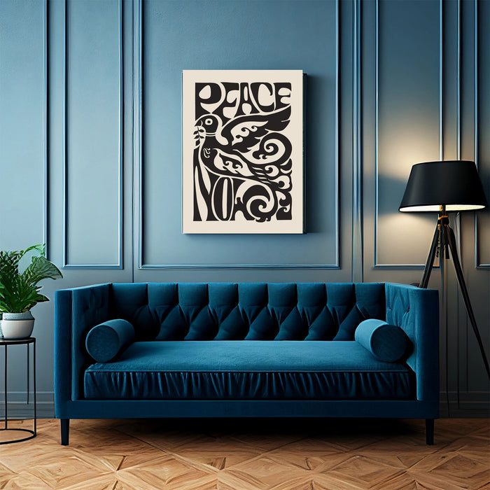 Vintage Peace Dove Mid Century Art Print