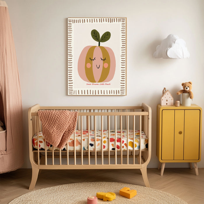 Peach Fruit Quote Nursery Art Print