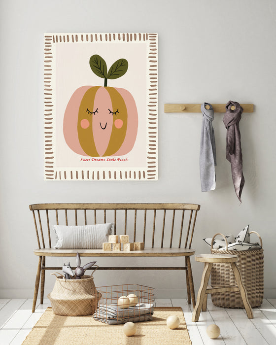 Peach Fruit Quote Nursery Art Print