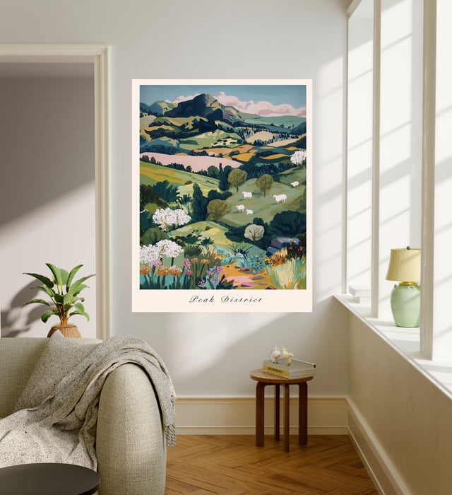Peak District Landscape Travel Art Print