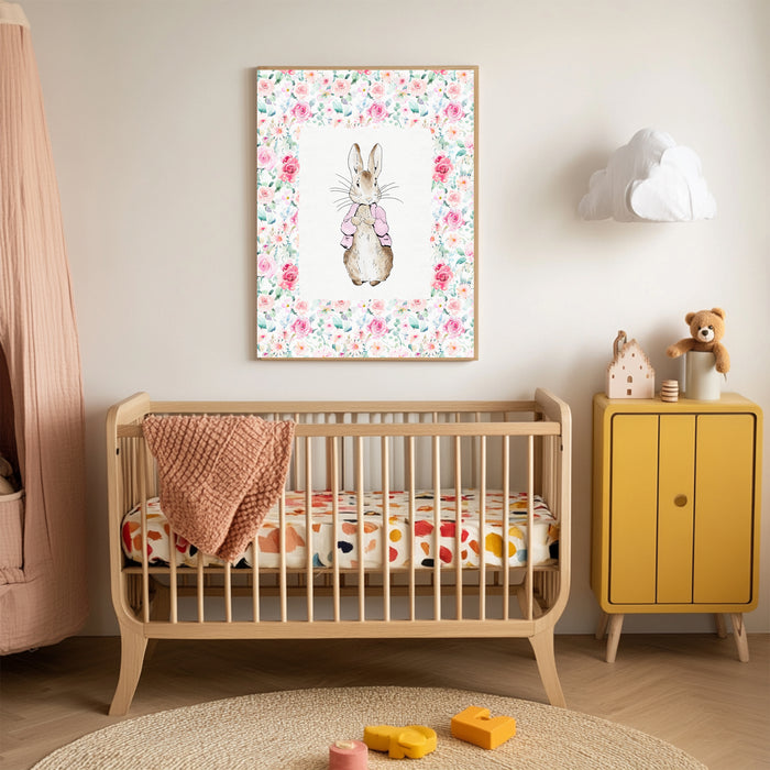 Hello Little One & Pink Rabbit Set Of Two Nursery Art Prints