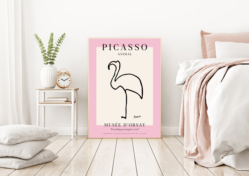 Picasso Flamingo Art Print