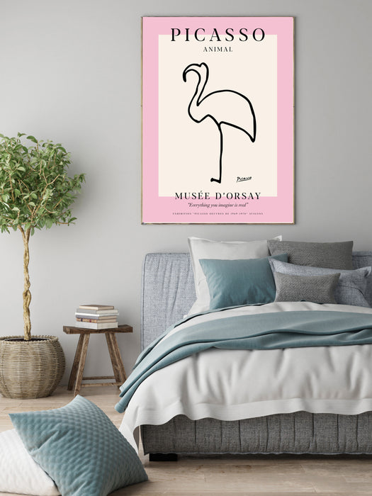 Picasso Flamingo Art Print