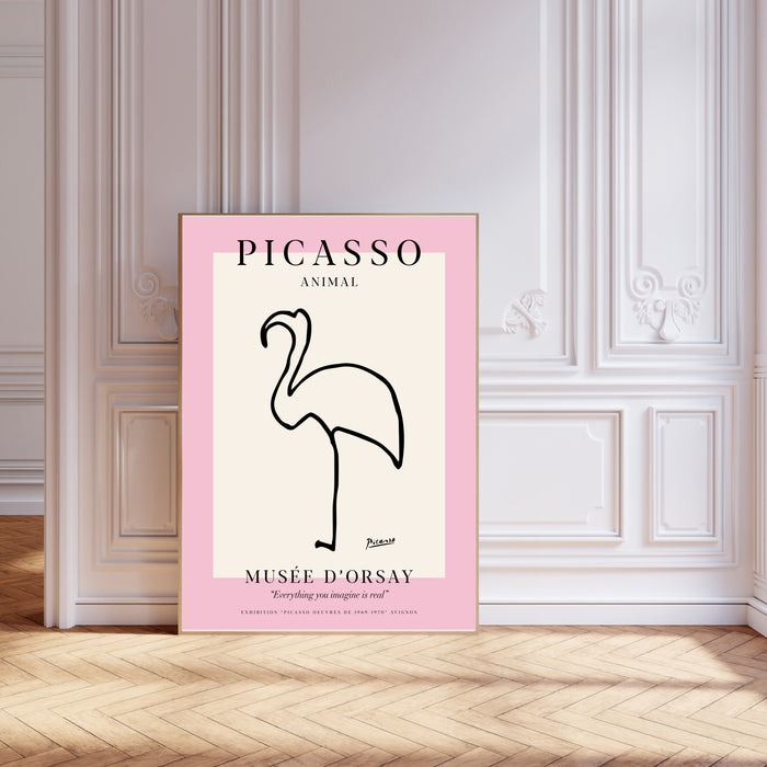 Picasso Flamingo Art Print