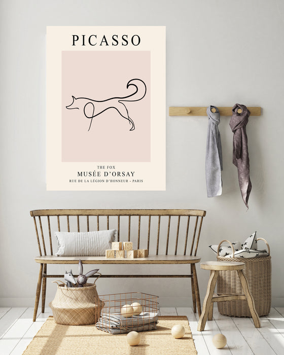 Pablo Picasso Fox Line Drawing Art Print