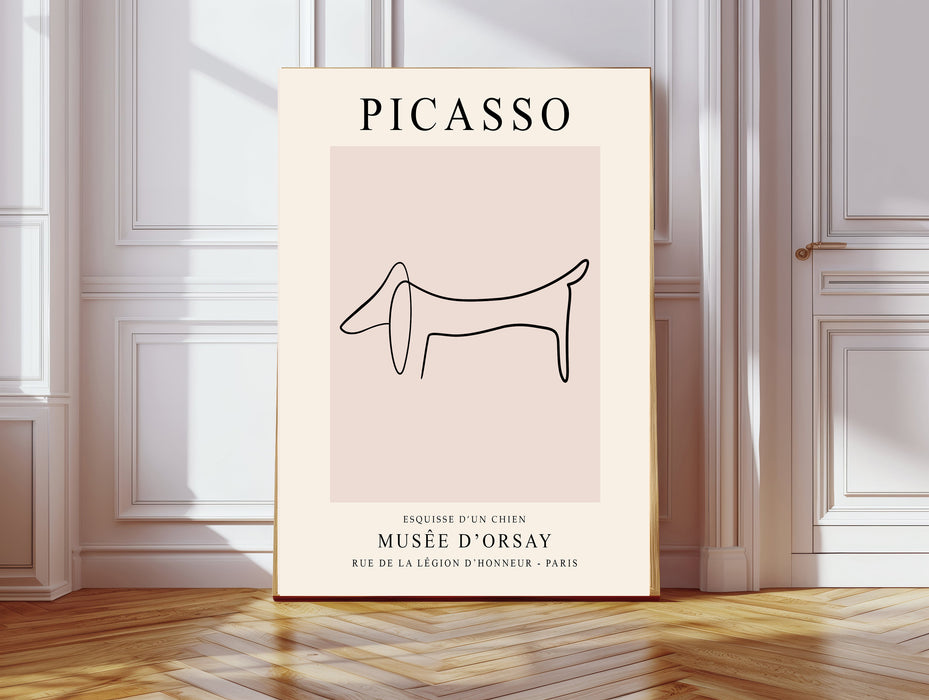 Picasso Line Drawing Cat Art Print