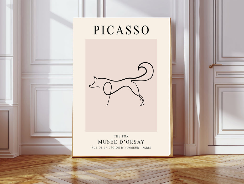 Pablo Picasso Fox Line Drawing Art Print