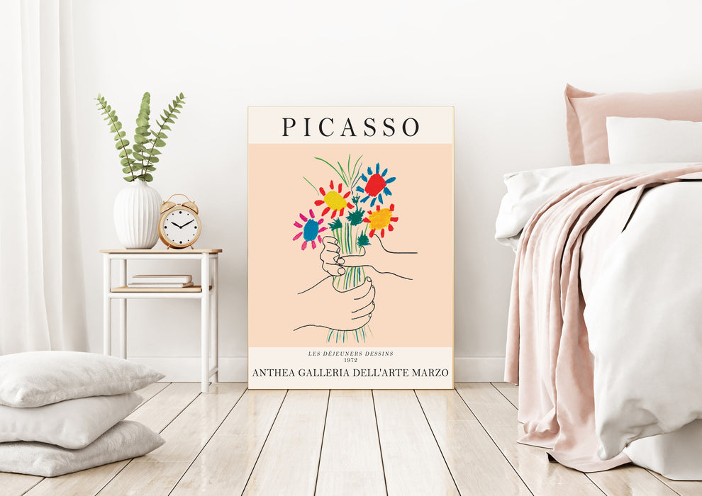 Pablo Picasso Bouquet of Peace Flower Art Print