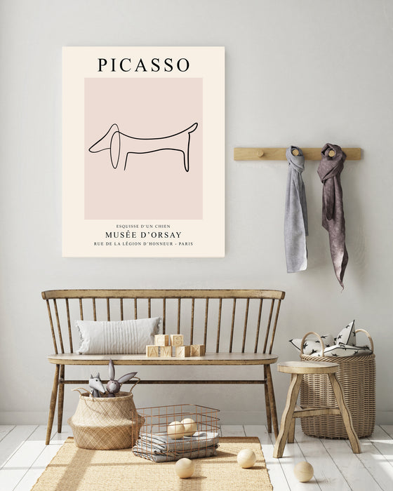 Pablo Picasso Line Drawing Dog Art Print