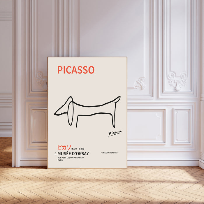 Picasso Dog Japanese Exhibition Art Print